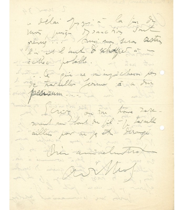 LHOTE André, peintre cubiste. Lettre Autographe (G 6156)