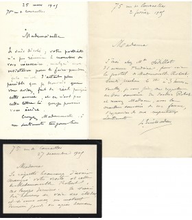 ADAN Louis Emile, peintre et illustrateur. Lettres Autographes (E 10822)