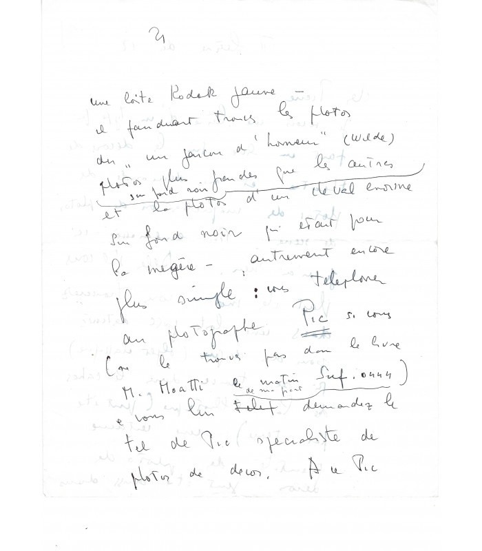 FINI Leonor, peintre, décoratrice. Lettre Autographe (G 3162)