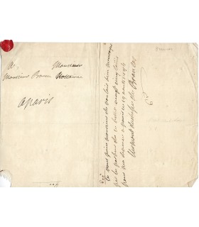 BRANCAS, Louise de Clermont, duchesse de. Billet Autographe (E10852)