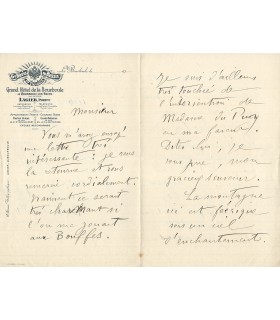 REYNOLD Berthe, comédienne, poétesse. 2 Lettres Autographes (E 10836)