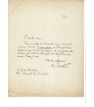 T'SERSTEVENS Alfred, écrivain. Lettre Autographe (E 10837)