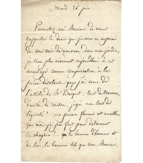 AZAIS Pierre, philosophe. Lettre Autographe (E 10859)