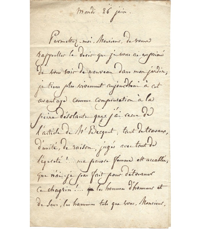 AZAIS Pierre, philosophe. Lettre Autographe (E 10859)