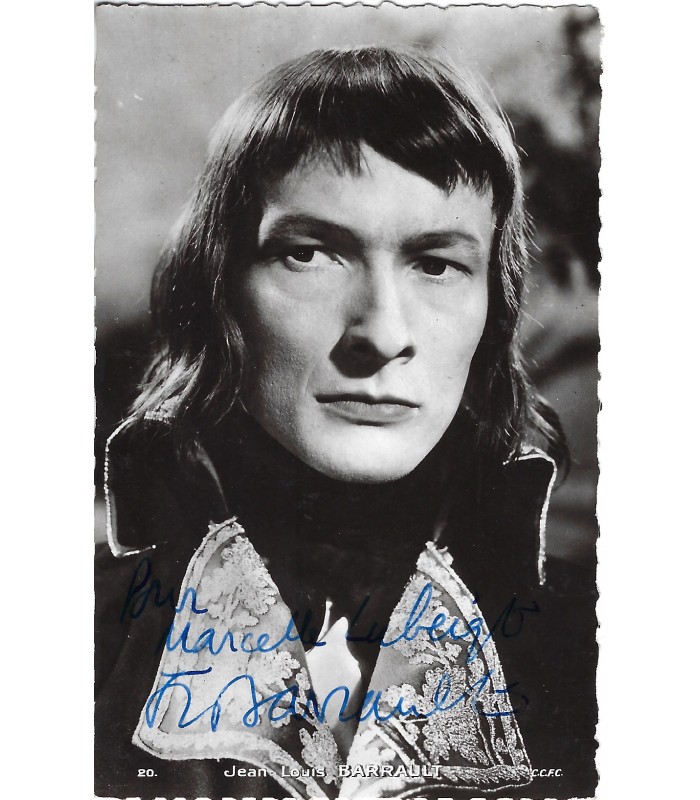 BARRAULT Jean-Louis, comédien. Lettre autographe (G 4682)