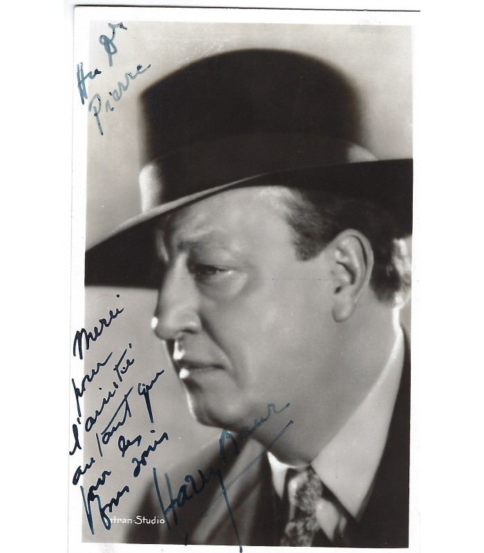 BAUR Harry, comédien.  Télégramme Autographe (G 2293)