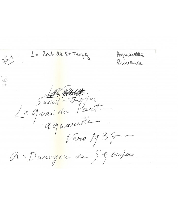 DUNOYER DE SEGONZAC André, peintre. Lettre Autographe (E 10864)