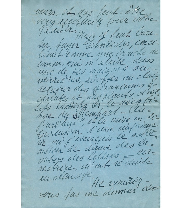 DUREN Jeanne, journaliste, traductrice. Lettre Autographe (E 10865)