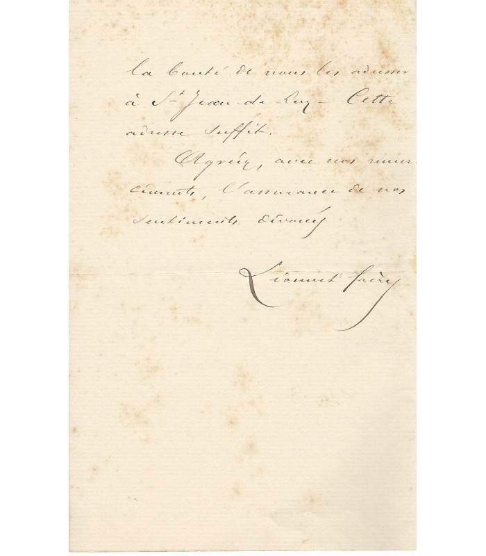 LIONNET Hippolyte, acteur et chanteur. Lettre Autographe (G 6173)