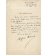 BRUNEAU Alfred, compositeur. Lettre Autographe (G 3114)