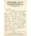 CHARDONNE Jacques, écrivain. Lettre Autographe ( G 6135)