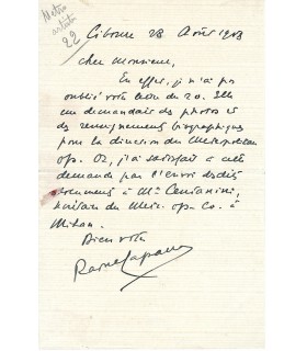 LAPARRA (Raoul), compositeur et critique musical. Lettre autographe (G 976)