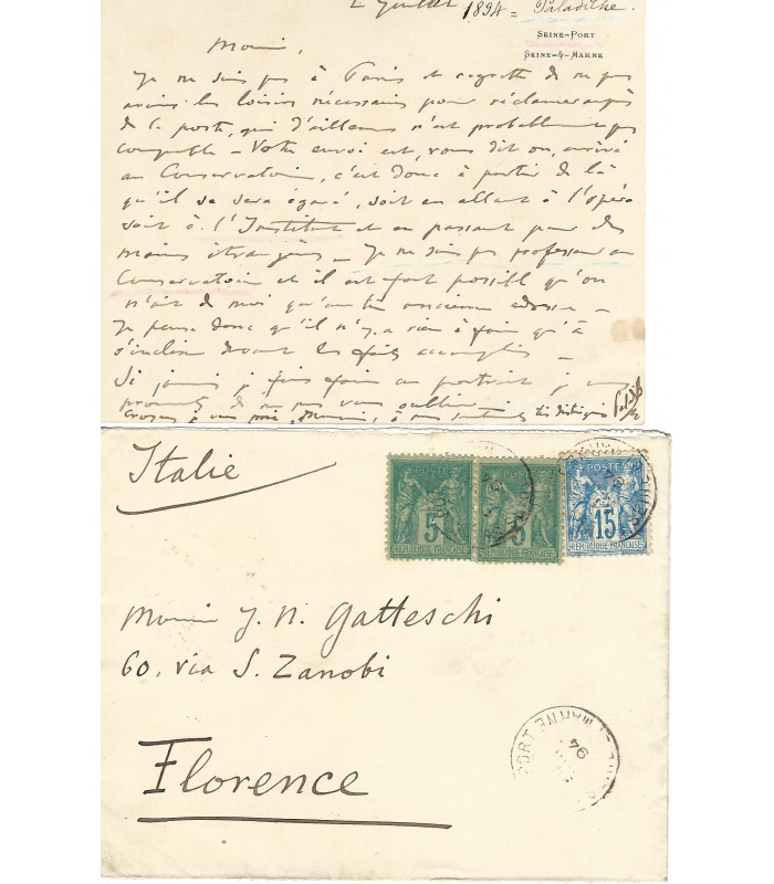 PALADIHLE Emile, compositeur. Carte Autographe (G 2436)