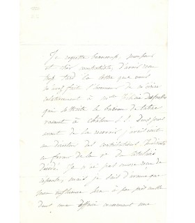 [LAMARTINE A. de] Lettre Autographe de la main de son épouse (G 1959)