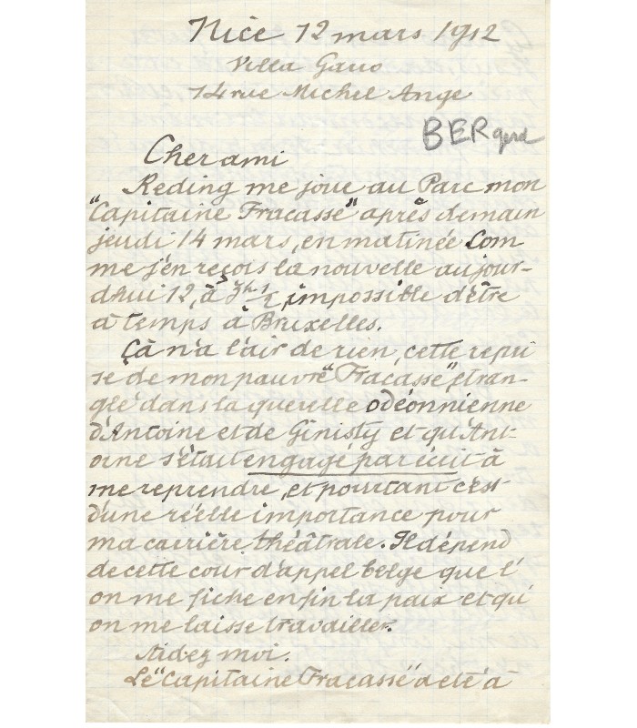 BERGERAT Emile, poète, dramaturge. 8 Lettres Autographes (E 10872)