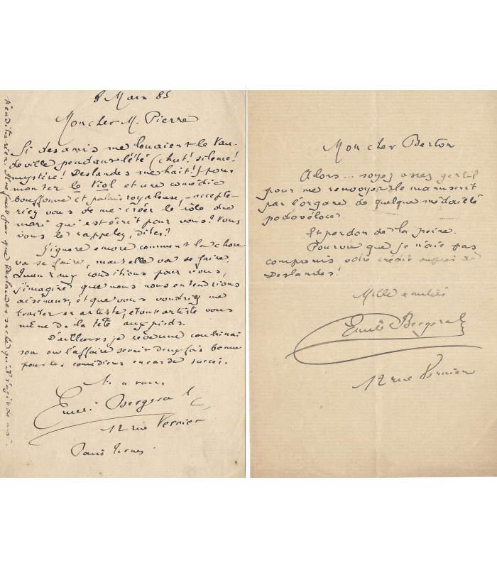 BERGERAT Emile, poète, dramaturge. 8 Lettres Autographes (E 10872)