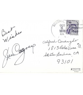 CAGNEY James, acteur américain. C. Autographe (G 2865)