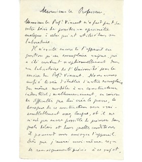 VLES Fred, biologiste et zoologiste. Lettre Autographe (G 1812)