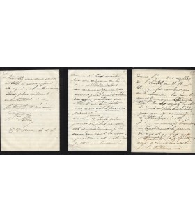 HENRY (Gustave), peintre, graveur et aquarelliste. Lettre Autographe (G 4618)