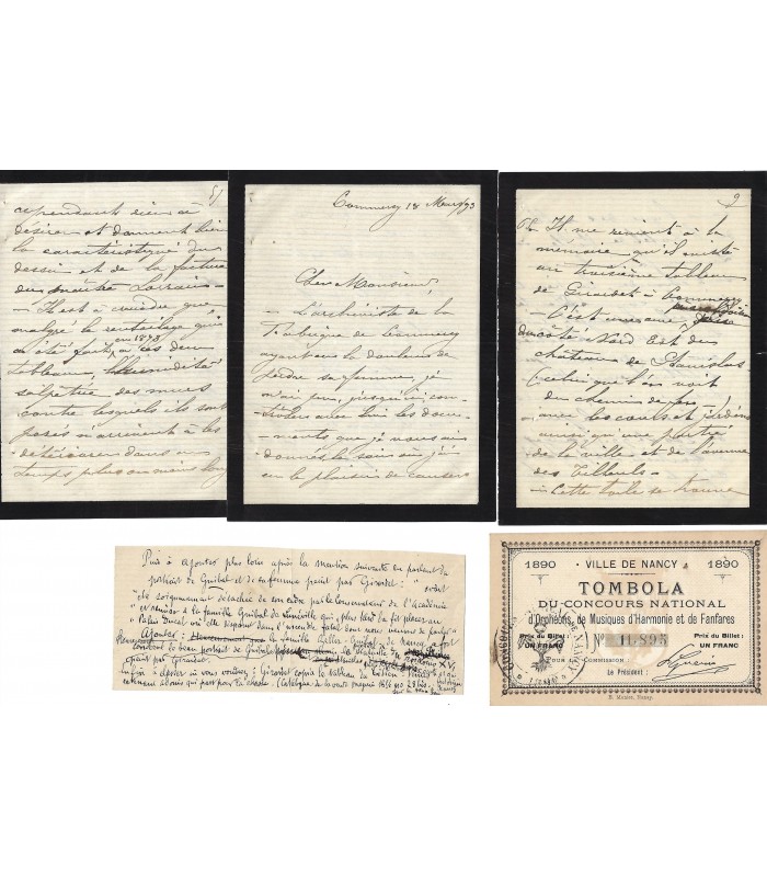 HENRY (Gustave), peintre, graveur et aquarelliste. Lettre Autographe (G 4618)