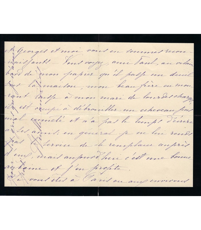 BIBESCO Valentine. Lettre Autographe (G 1325)