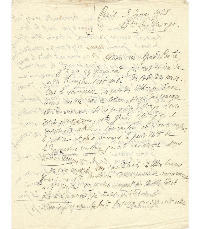CE Camille, écrivain. Lettre Autographe (G 1011)