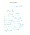 BIBESCO Marthe, princesse. Femme de lettres. Lettre autographe (G 3552)