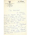 LACRETELLE (Jacques de), écrivain. Lettre autographe (G 3059)
