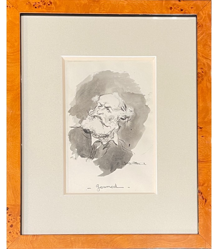 VILLA (Georges-Emile) - GOUNOD (Charles). DESSIN ORIGINAL (G 6127)
