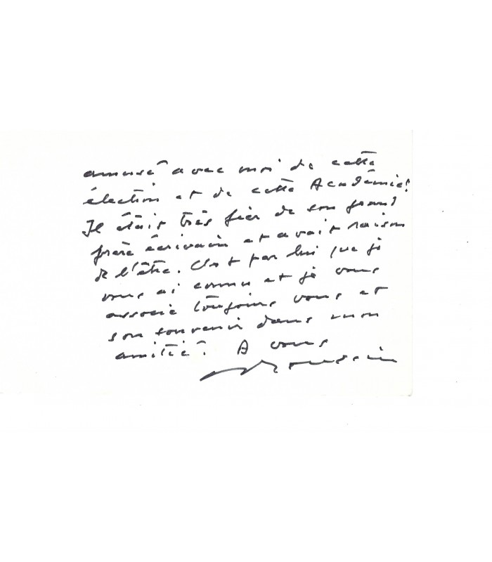 ROUSSIN André , auteur dramatique. Lettre Autographe (G 3146)