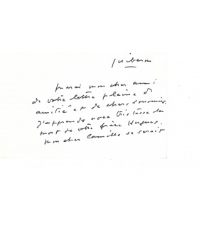 ROUSSIN André , auteur dramatique. Lettre Autographe (G 3146)