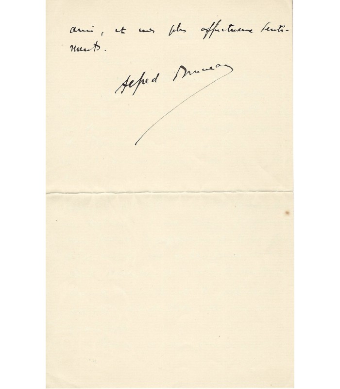BRUNEAU Alfred, compositeur. Lettre Autographe (G 3433)