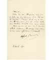 BRUNEAU Alfred, compositeur. Lettre Autographe (G 3434)