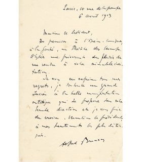 BRUNEAU Alfred, compositeur. Lettre Autographe (G 2291)