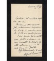 BRUNEAU Alfred, compositeur. Lettre Autographe (G 3118)