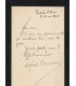 BRUNEAU Alfred, compositeur. Lettre Autographe (G 3119)