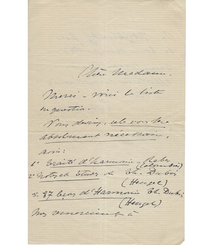 COLLIN Charles-René, organiste. 2 Lettres Autographes et Télégramme Signé + Pièce Autographe (G 4732/ 10619)