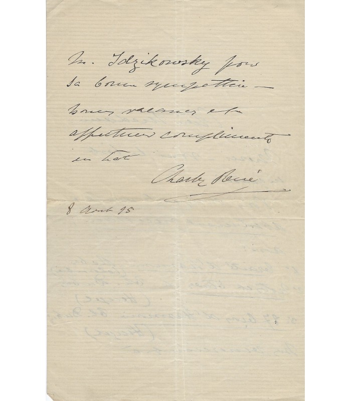 COLLIN Charles-René, organiste. 2 Lettres Autographes et Télégramme Signé + Pièce Autographe (G 4732/ 10619)