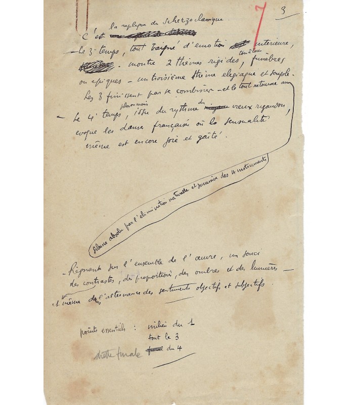 DELANNOY Marcel,  compositeur.  4 Manuscrits Autographes (G 5104)