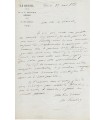 ESCUDIER Marie, musicologue et journaliste. Lettre Autographe (G 1687)