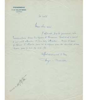 ROGER-DUCASSE Jean, compositeur. Lettre Autographe (G 3695)