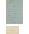 DUKAS Paul, compositeur. Carte-lettre Autographe (G 5406/ 4859)