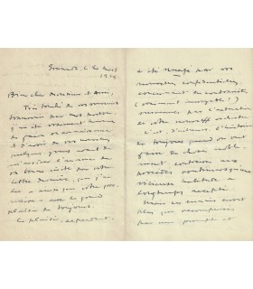 FALLA Manuel de, 20 mars 1929, superbe et longue lettre (7 pages) sur ses projets (Réf. G 3051)