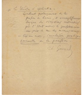 GOUNOD (Charles), compositeur, prix de Rome en 1839. Pièce autographe (G 5702)