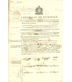 PARIS - CERTIFICAT DE RESIDENCE - 1796. Pièce signée (E 10320)