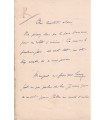 WILLY (Henri Gauthier-Villars, dit). Ecrivain, mari de Colette. Lettre autographe (G 1963)