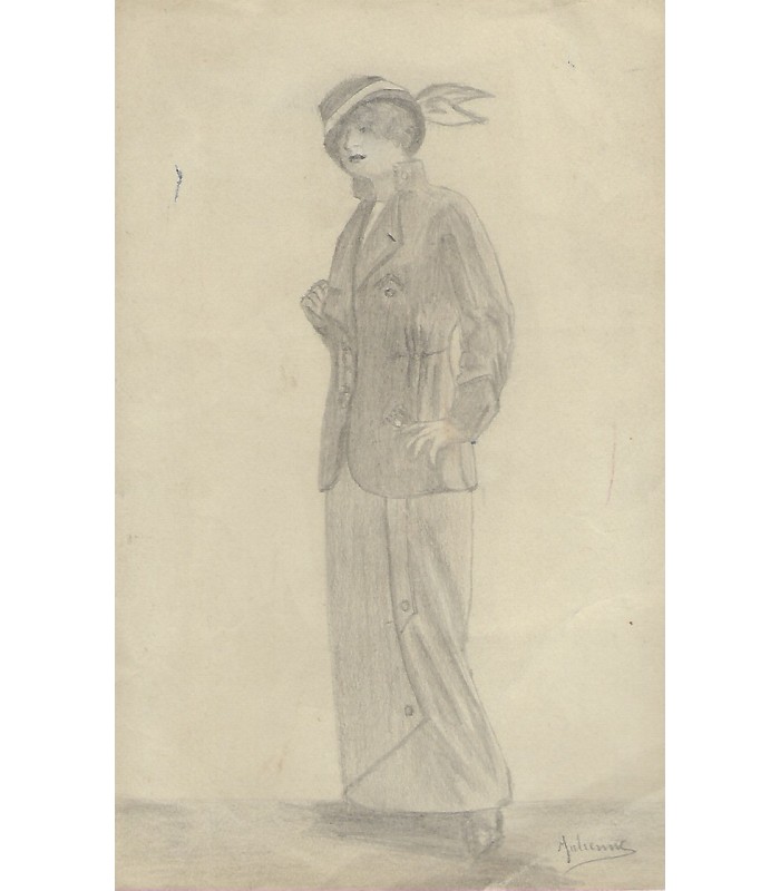 JULIENNE (Mme), styliste chez Poiret. Lettre autographe à B. Grasset (G 2497)