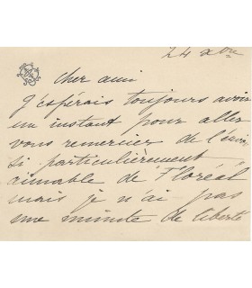 BARTET Julia, comédienne. Carte Autographe S. (E 10920)