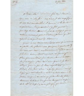 BERANGER Pierre-Jean de, poète. Lettre Autographe (G 3414)