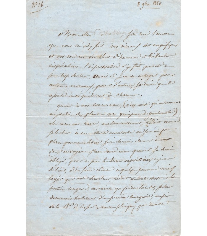 BERANGER Pierre-Jean de, poète. Lettre Autographe (G 3414)